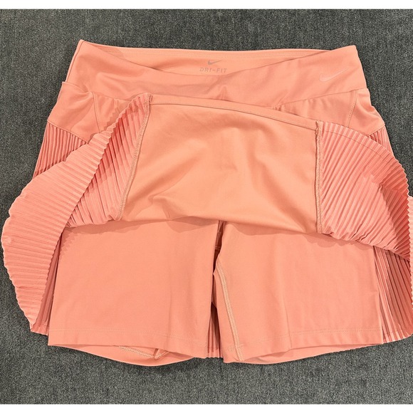 Nike Dri-Fit Women's Peach Pleated Tennis Skort Size Small EUC Golf Skirt - Picture 6 of 12